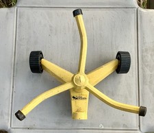 LAWN SPRINKLER with wheels, yellow, BETTER HOMES & GARDENS, 3 arm spin motion