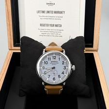 Men  s Shinola Runwell Argonite 1069 Slate Blue Dial Quartz Watch 41mm