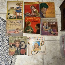 8 Shirley Temple booklets by Saalfield mid 1930s Vtg-Stowaway-Dimples etc