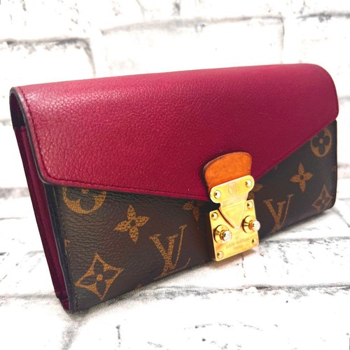 Louis Vuitton Monogram Portefeuille Pallas Fuchsia Women's Bifold Wallet From Ja