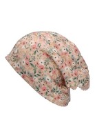 MäDchen Slouch-Beanie GefüTtert Baumwollfleece Rosa Blumen 45 Sterntaler