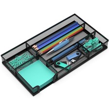 Desk Drawer Organizer, Small Metal Mesh Drawer Organizer Tray, Office Pencil ...