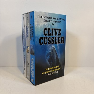 Clive Cussler 3 Book Set By Berkley - Iceberg, Mediterranean Caper, Raise The Ti