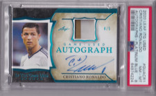 2020 Leaf ITG Used Cristiano Ronaldo Patch Auto Platinum Blue #4/5 PSA 8