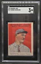 1915 Cracker Jack - George Kaiserling High #157 -Vintage Baseball Card- SGC 3 VG