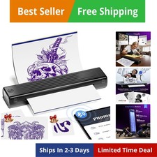 Kit Stampante Stencil per Tatuaggi per Principianti, Stampante per Tatuaggi con 10 Pezzi Trasferimento...