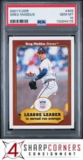 2001 FLEER #403 GREG MADDUX BRAVES HOF PSA 10