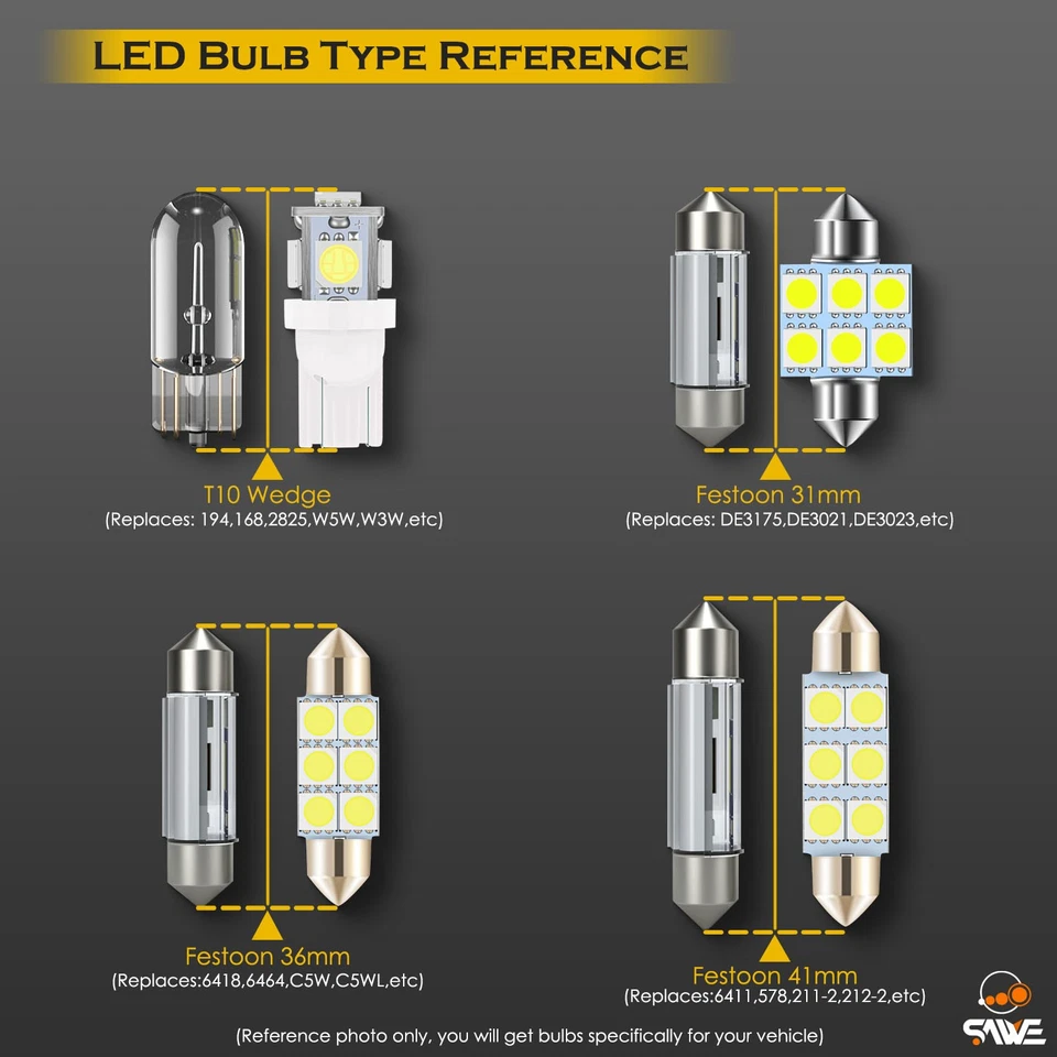 Комплект из 13 светодиодных ламп для салона Ford Explorer 2002 - 2005 годов выпуска - белые - Изображение 2 из 4