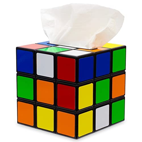 Boîte à mouchoirs cube magique getDigital pour bureau et décoration rétro multicolore
