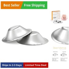Nursing Cups for Nursing Newborn, Silver Nipple Covers Breastfeeding, 925 Sil...