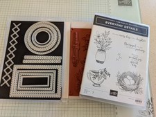 Stampin Up - Everyday Details - bundle - nest, teacup, cricle, rectangle dies