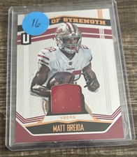 2019 Panini Unparalleled - Feats of Strength 49ers RB Matt Breida #FS-MB Jersey