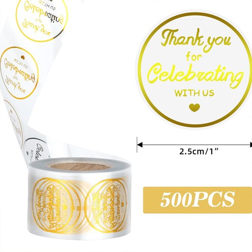 1.0"/1.5" Thank You Stickers Rolls For Baking Packaging Envelope Small Business - Picture 35 of 40