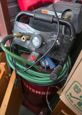 #ad Craftsman Portable Corded Electric Tank Air Compressor Red Black $400.00