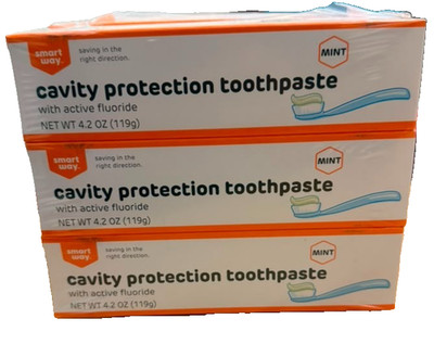 Smart Way Cavity Protection Mint Toothpaste 4.2 oz 6 Pack with Fluoride