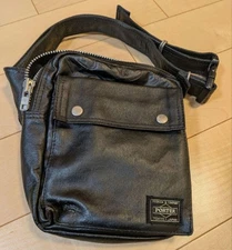 PORTER Black Body Bag/Waist Pouch Yoshida & Co. Porter Functional bag