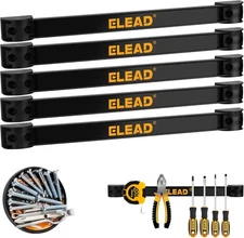 ELEAD Magnetic Storage Organizer Tool Holder - 6-Piece Wall Medium, black 
