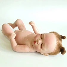 Realistic Baby Doll Girl Sleeping Full Body Rooted Hair Lifelike Reborn Ivita