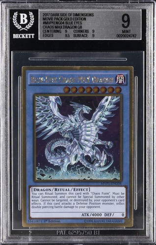 2017 YU-GI-OH! THE DARK SIDE OF DIMENSIONS BLUE-EYES CHAOS MAX DRAGON BGS 9