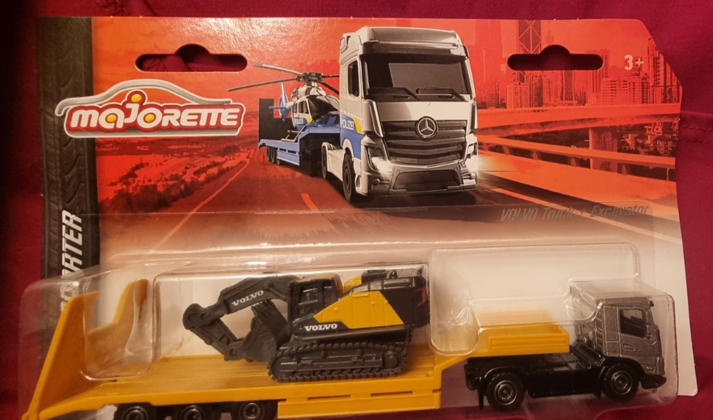 MAJORETTE VOLVO FMX Truck and Excavator new on  card