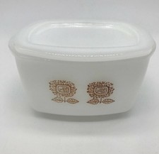 Plato refrigerador vintage de vidrio federal girasol vidrio leche con tapa difícil de encontrar usado en excelente estado