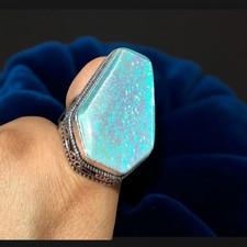 Australian Triplet Opal Gemstone Handmade 925 Sterling Silver Jewelry Ring