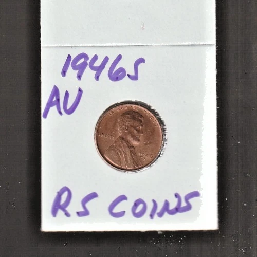 1946 S   AU    LINCOLN  CENT  ~ALMOST   UNCIRCULATED ~  RS COINS #42N  FREE SHIP