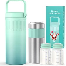 22oz Stainless Steel Breast Milk Cooler Bottle, Large Capacity Portable