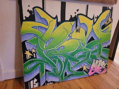 #ad #ad graffiti art original signed By PREZ NWC $325.00