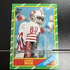 1986 Topps Football #161 JERRY RICE RC Rookie Card San Francisco 49ers HOF
