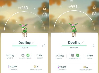 Pokémon Go Shiny Deerling (Sommer) - Mini PTC 80K Sternenstaub