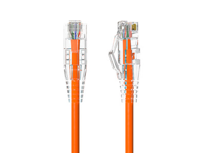 6ft Slim Cat6a 28AWG UTP Ethernet Network Patch Cable, Orange