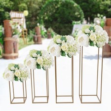 10pcs/4pcs Gold Metal Flower Stand For Wedding Table Centerpieces Decor Romantic
