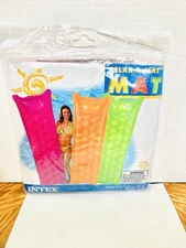 Intex 2011 Relax-A-Mat Pink Pool Float W/Pillow Top New Adult 72X27
