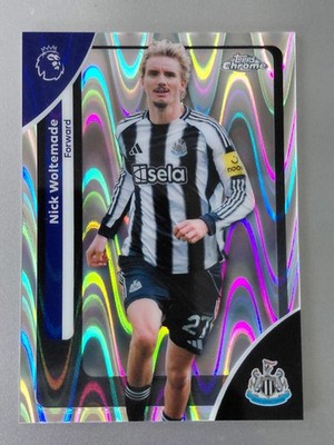 25/26 Topps Premier League Chrome Nick Woltemade Silver Wave Refractor Newcastle