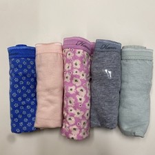 Hanes Women's Panties 5-Pack Cotton Briefs Hi-cut Solid/Print Mix Sz S   No Tag