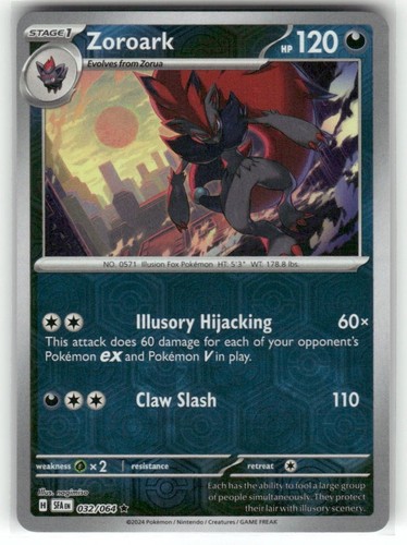 Zoroark 032/064 Shrouded Fable Reverse Holo Pokemon TCG