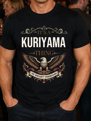 Kuriyama Nachname Adler Herren T-Shirt Familiengeschichte Geschenk S-5XL
