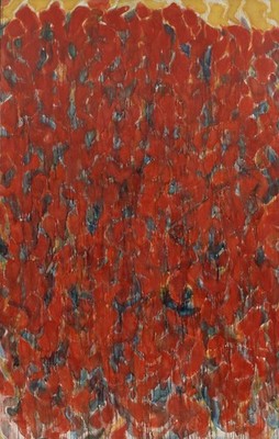 Sam Francis großer roter Kunstdruck Poster Leinwand Wanddeko Farbe Luxus Ausstellung groß