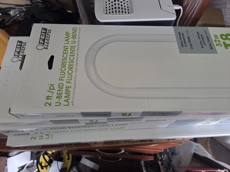 Feit Electric F32T8/841/U6 32W 4100K T8 U-Bend Fluorescent Bulb (Pack of 5) - Image 2 of 3