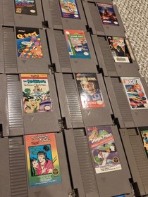 Huge NES 50 Game Lot Super Mario Tetris Metal Gear Excitebike Bionic Commando