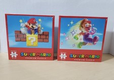 New & Sealed Set of Both Rare 2017 USAopoly Super Mario Premium 550 pc. Puzzles