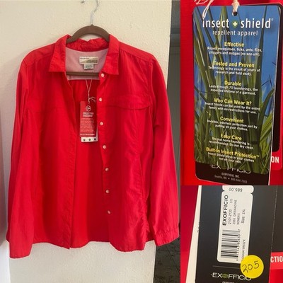 NWT Exofficio Women s Plus Size 2x 18/20 Grenadine Dark Pink Insect Repelling