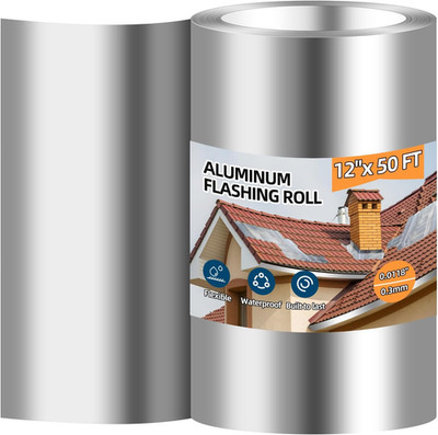 Aluminum Roll Flashing, 12'' X 50' Metal Roofing Roll for Roof and Garden, Preve