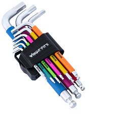 Allen Key Set Metric Color Coded Ball End Hex Alan Keys With Storage Holder Case