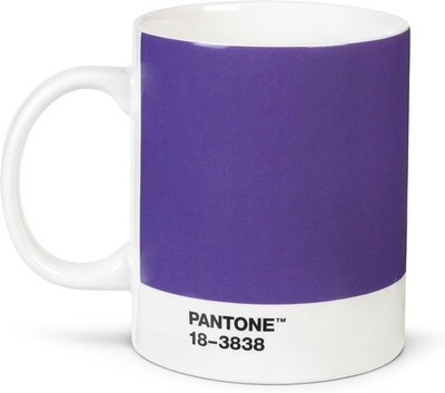 Pantone Becher Kaffee Tee Tasse Fine China Keramik 375ml Ultra Violett 18 3838 Neu