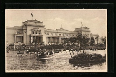 Wembley, Canada Building & Lake, British Empire Exhibition, Ansichtskarte 