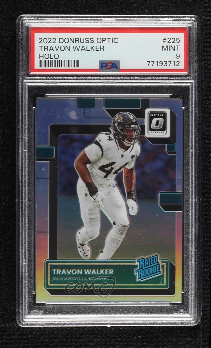 2022 Donruss Optic Rated Holo Prizm Travon Walker #225 PSA 9 MINT Rookie RC 16ze