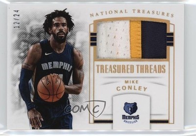 2017-18 Panini National Treasures Treasured Threads Prime 12/24 Mike Conley 9t1