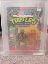 Playmates TMNT 10 Back Leonardo Plastic Head Graded AFA 80NM  Ninja Turtles 1988